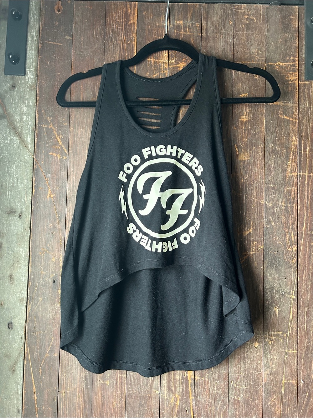 Black Graphic Racerback Tank - Women's